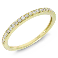 0.19ct 14k Yellow Gold Diamond Lady's Band Size 3.5