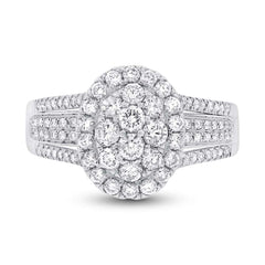 1.23ct 14k White Gold Diamond Lady's Ring Size 6.5