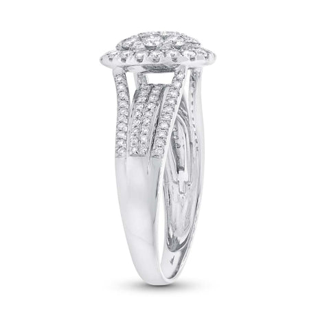 1.23ct 14k White Gold Diamond Lady's Ring Size 6.5