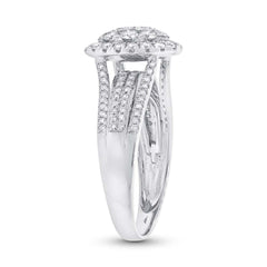 1.23ct 14k White Gold Diamond Lady's Ring Size 6.5