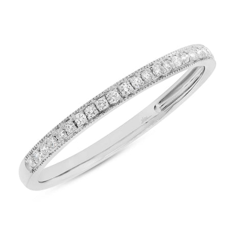 0.12ct 14k White Gold Diamond Lady's Band