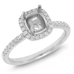 0.25ct 14k White Gold Diamond Semi-mount Ring Size 5.5