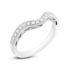 0.25ct 14k White Gold Diamond Shadow Band