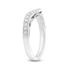 0.25ct 14k White Gold Diamond Shadow Band
