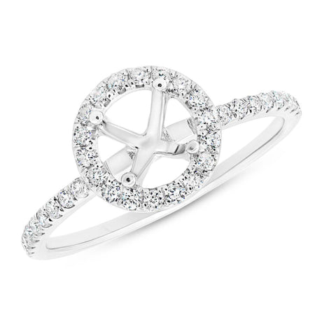 0.30ct 14k White Gold Diamond Semi-mount Ring