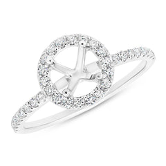0.30ct 14k White Gold Diamond Semi-mount Ring