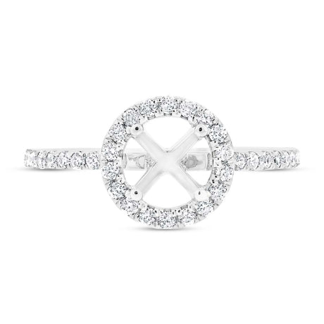 0.30ct 14k White Gold Diamond Semi-mount Ring
