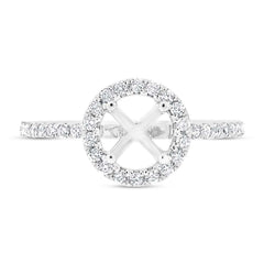 0.30ct 14k White Gold Diamond Semi-mount Ring