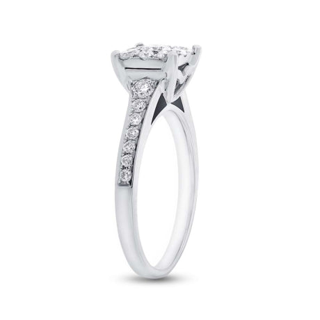 0.83ct 14k White Gold Diamond Lady's Ring Size 8.5
