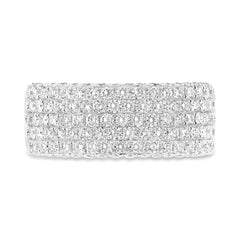 1.63ct 14k White Gold Diamond Lady's Pave Band Size 6.5