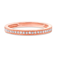 0.12ct 14k Rose Gold Diamond Lady's Band