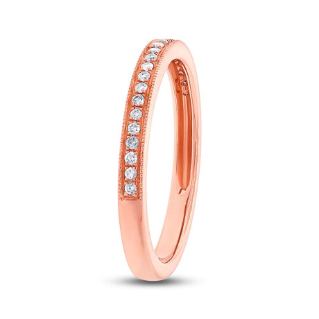 0.12ct 14k Rose Gold Diamond Lady's Band