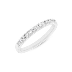 0.30ct 18k White Gold Diamond Lady's Band Size 6.5