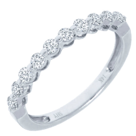0.47ct 14k White Gold Diamond Lady's Band Size 5.75
