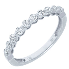 0.47ct 14k White Gold Diamond Lady's Band Size 5.75