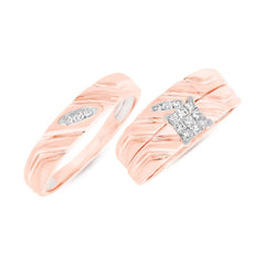 0.28ct 14k Rose Gold Diamond Trio Set