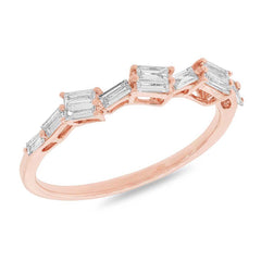 0.36ct 14k Rose Gold Diamond Baguette Lady's Band