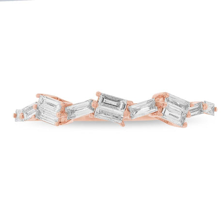 0.36ct 14k Rose Gold Diamond Baguette Lady's Band