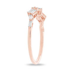 0.36ct 14k Rose Gold Diamond Baguette Lady's Band