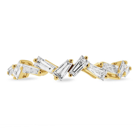 0.46ct 14k Yellow Gold Diamond Baguette Lady's Band