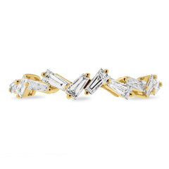 0.46ct 14k Yellow Gold Diamond Baguette Lady's Band
