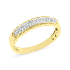0.13ct 14k Yellow Gold Diamond Men's Ring