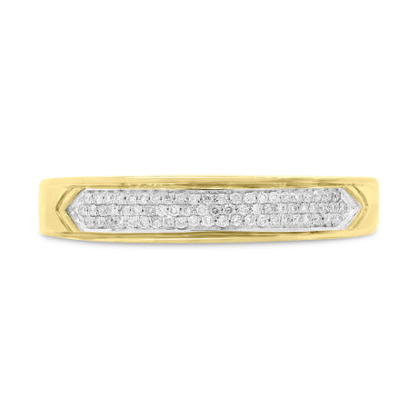 0.13ct 14k Yellow Gold Diamond Men's Ring