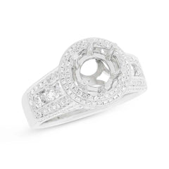 1.42ct 14k White Gold Diamond Semi-mount Ring