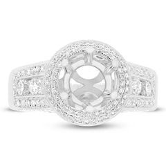 1.42ct 14k White Gold Diamond Semi-mount Ring