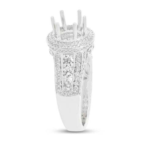 1.42ct 14k White Gold Diamond Semi-mount Ring
