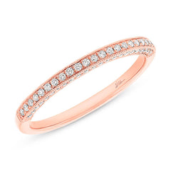 0.30ct 14k Rose Gold Diamond Lady's Band Size 4.25