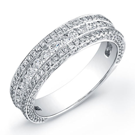 1.30ct 18k White Gold Diamond Lady's Band Size 8.5