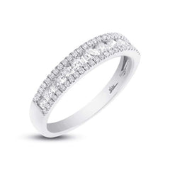 0.65ct 14k White Gold Diamond Lady's Band Size 5.5