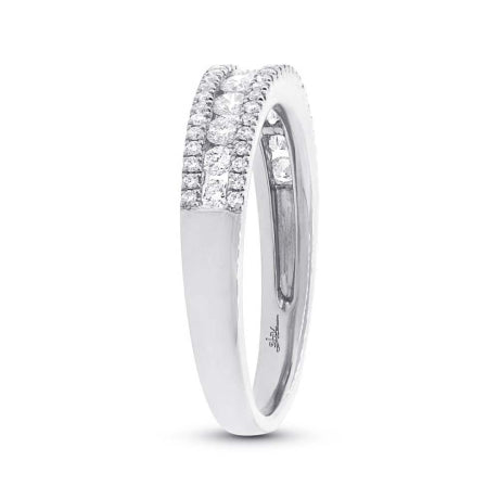 0.65ct 14k White Gold Diamond Lady's Band Size 5.5