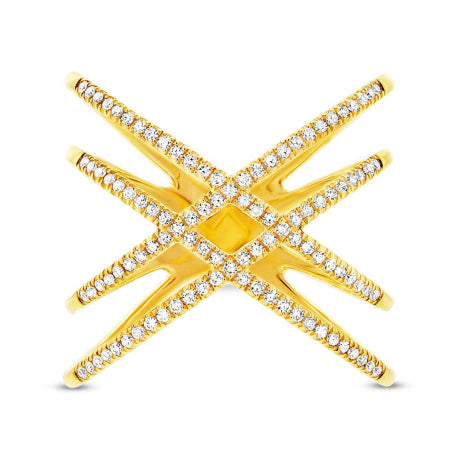 0.32ct 14k Yellow Gold Diamond Lady's Ring Size 7.5