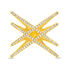 0.32ct 14k Yellow Gold Diamond Lady's Ring Size 7.5