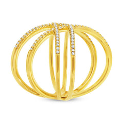 0.32ct 14k Yellow Gold Diamond Lady's Ring Size 7.5