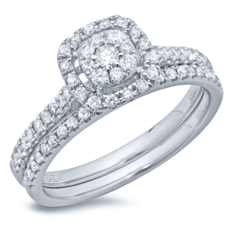 0.60ct 14k White Gold Diamond Wedding Set Size 5.5