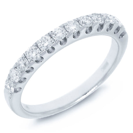 0.50ct 14k White Gold Diamond Lady's Band Size 4.5