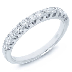 0.50ct 14k White Gold Diamond Lady's Band Size 4.5