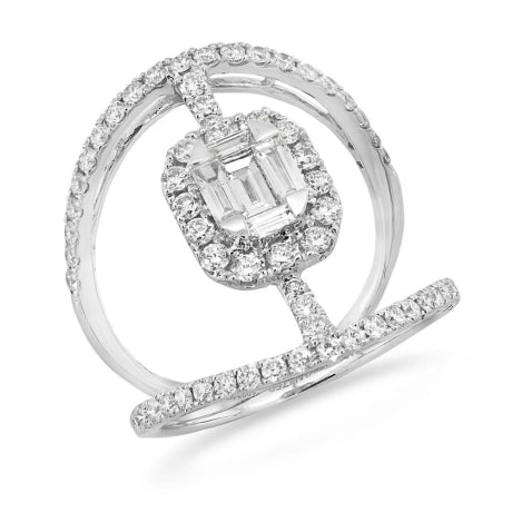 1.39ct 14k White Gold Diamond Lady's Ring