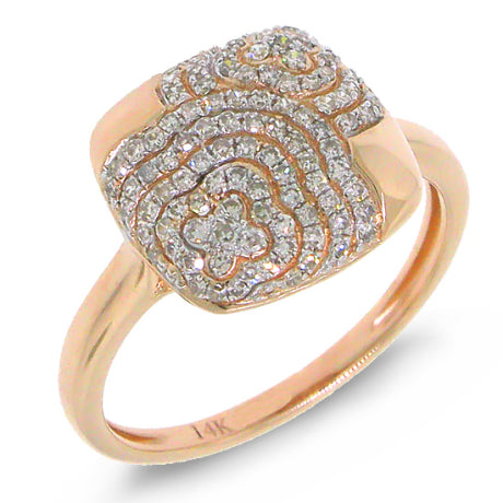 0.33ct 14k Rose Gold Diamond Lady's Ring Size 6.5