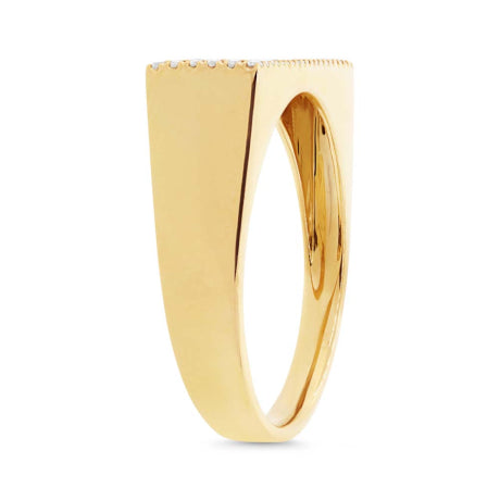 0.27ct 14k Yellow Gold Diamond Pave Lady's Ring