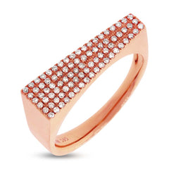 0.27ct 14k Rose Gold Diamond Pave Lady's Ring