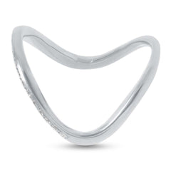 0.21ct 14k White Gold Diamond Lady's Ring Size 8.5