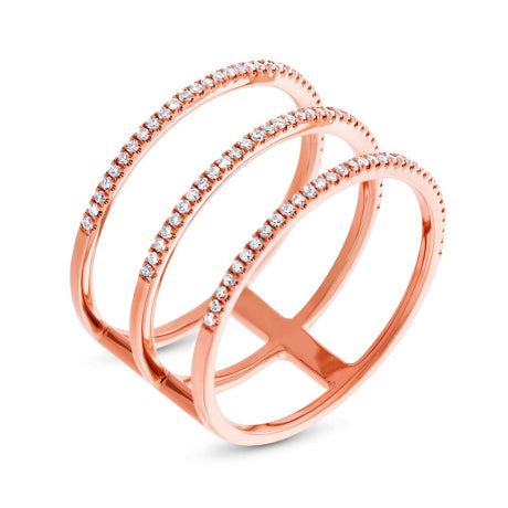 0.28ct 14k Rose Gold Diamond Lady's Ring Size 8.5