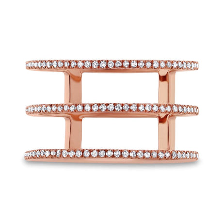0.28ct 14k Rose Gold Diamond Lady's Ring Size 8.5