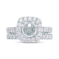 1.25ct 14k White Gold Diamond Semi-mount Ring 2-pc