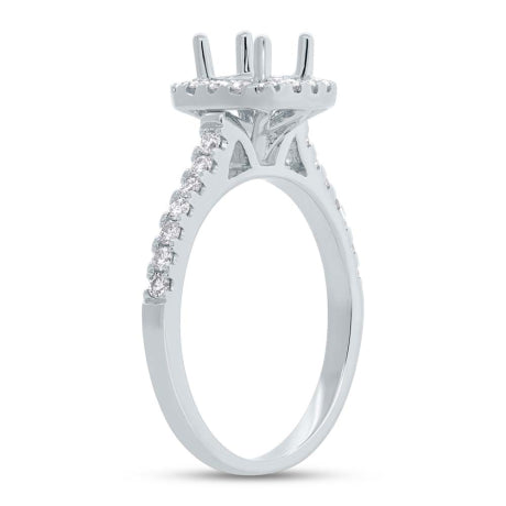 0.40ct 14k White Gold Diamond Semi-mount Ring