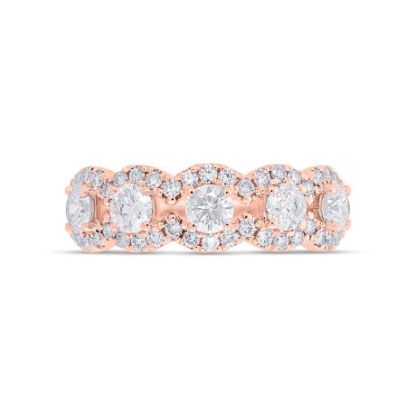 1.46ct 14k Rose Gold Diamond Lady's Ring